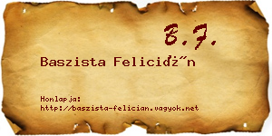 Baszista Felicián névjegykártya